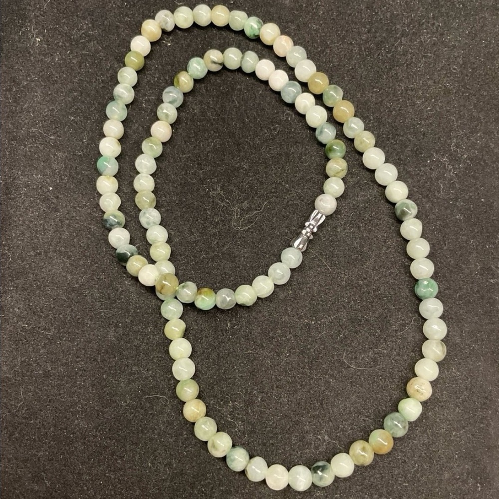 Beautiful Certified Handmade Multi Colored Jade Necklace 20”